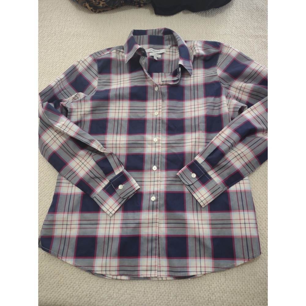 NWOT Foxcroft Button Up Shirt Wrinkle‎ Free 10 Classic Casual Office Preppy